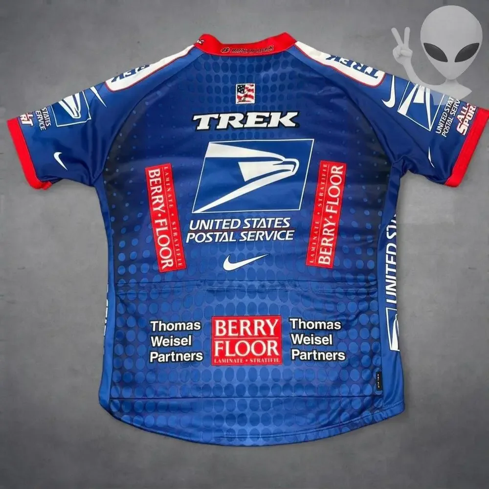 Vintage Nike USPS Cycling Jersey Mens 2XL Pro Team Subaru Visa United States - Picture 6 of 7